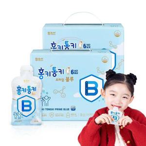 [함소아]홍키통키 프라임 블루 30포 2박스 (2개월분) / 8세~10세/ 어린이 홍삼음료