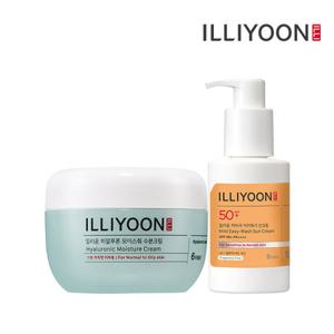 (특가) 일리윤 히알루론모이스춰 수분크림 100ml + 선크림 150ml