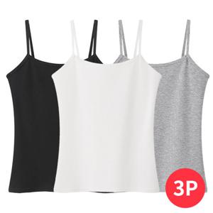 나바바 /  3 PACK구성  NT3156 여성 데일리 베이직 이너 골지 끈나시 3P