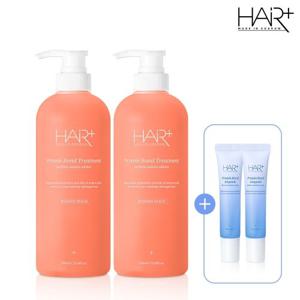 [헤어플러스] [2+2] 단백질 본드 퍼퓸 트리트먼트 모던피치 향 700ml 2개 + 단백질 앰플 15ml 2개 증정