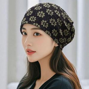 항암모자 꽃무늬 비니 두건 LM 0698