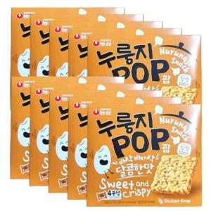 농심 누룽지팝 142g X 10개 달콤한맛 찹쌀백퍼
