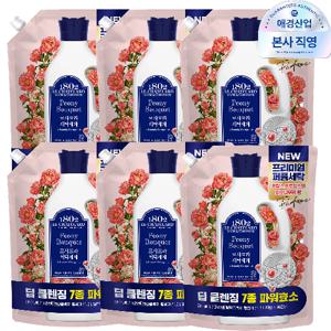 [한정특가 박스 판매]르샤트라 피오니 세탁세제 1.5L 리필, 6개