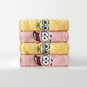 스폰지밥 캐릭터 수건 2P (파우치 포함)