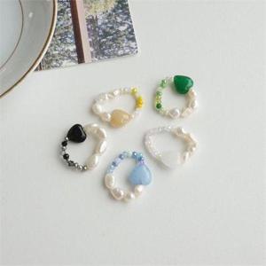 [이쁜]하트 담수진주 비즈 반지