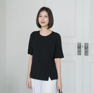엄마옷 마담4060 앞트임인견티셔츠 -QTE2606041-