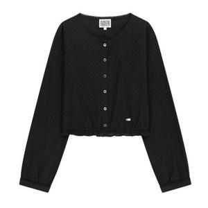 마리떼 레이스 쉐어링 크롭 블라우스 여성 A2 MFG46SSH101 BLK WHT