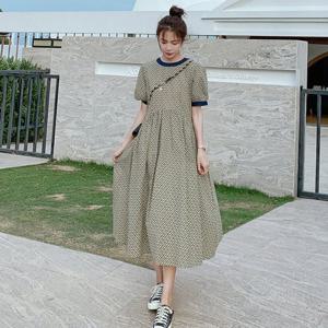 ★썸머베스트★[무드무드] 아크틱 플레어 반팔 원피스