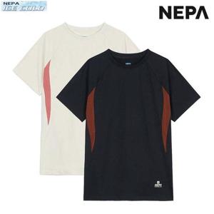 [네파]여름용 여성 아이스테크쉘 메쉬 저지 아이스 냉감 라운드 반팔 티셔츠 - 7L45332