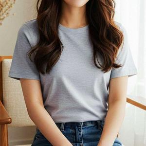 티셔츠 여름 무지 남자 회색95 기본 여자반팔티 여성반팔티 티 여성 WFISW1M