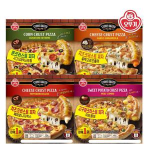 [오뚜기] 미트콤보 고구마크러스트 피자 497g x 4개 외 크러스트피자 3종 4개 골라담기