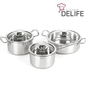 디라이프 쿡 웨어 IH 3종 냄비세트