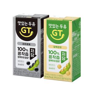 맛있는 두유 GT 담백한맛 190ml x 24개 + 검은콩 190ml x 24개