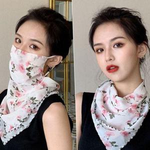 자외선 여성 얼굴 가리개 쉬폰목 쉬폰 스카프 마스크 여름 햇빛 WFO2F7I