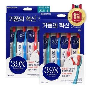 [LG생활건강]페리오 거품의혁신 토네이도 칫솔 부드러운 미세모 레귤러 헤드 4개입 x 2개_26141937_588346