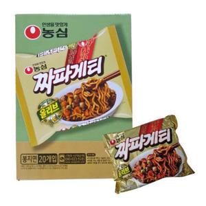농심 올리브 짜파게티 20입 x1박스 짜장라면