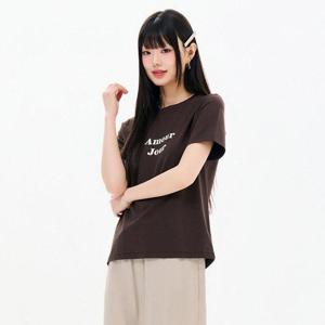 [체이스컬트]여성 에센셜 레터링 반팔 티셔츠 FBZG5853C08_YS