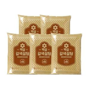 갤러리아_[CJ]백설 갈색설탕 1kg x5개
