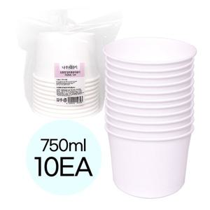 10P 종이그릇 750ml 일회용분식용기 종이용기 종이그릇 일회용그릇 밥그릇 국그릇 캠핑 분신공기750