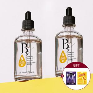 [1+1] 수분탄력 B5비타민 소스 대용량 100ml 앰플/에센스 + 마스크팩 2매 증정