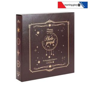 모닝글로리 4R 접착앨범 30매 (다크브라운)