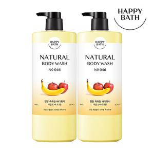 해피바스 정말 촉촉한&순한 바디워시 900g 2입(옵션)