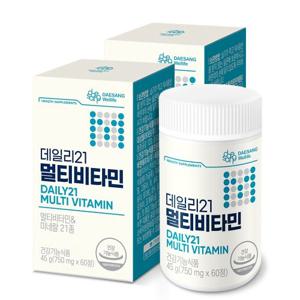 [대상웰라이프] 데일리21 멀티비타민(750mg x 60정) 2통