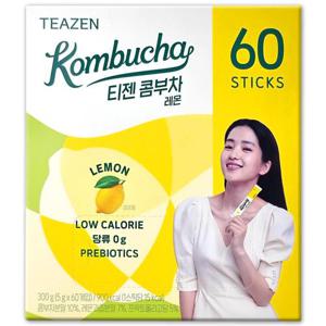 [해핑] 코스트코 티젠 콤부차 레몬 300g(5g x 60개) 당류 0g