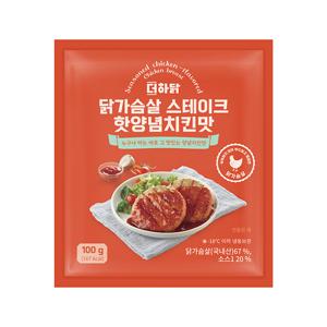 더하닭 닭가슴살 스테이크 핫양념치킨맛100g10팩