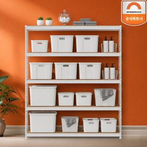 [공식판매처]스피드랙 베란다수납장 W1200 X D400 X H1800 X 5단 무볼트 조립식 철제 앵글선반