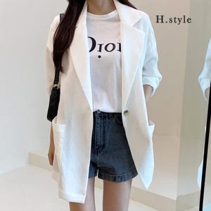 H스타일(DK)모달린넨자켓/여름/마자켓/린넨/JK/점퍼/JP/반팔/아우터