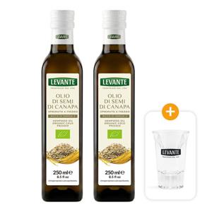 르반테 유기농 대마종자유 냉압착 250ml 햄프씨드오일 직수입 2병  + (증정) 샷잔