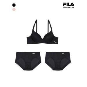 [휠라 언더웨어]베이직 와이어 브라1+팬티2 세트 2종 택1 (FI4BAG2653F_3SKU)