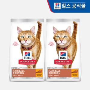힐스 고양이사료  어덜트 헤어볼 컨트롤 라이트 3.2kg x 2개_8882