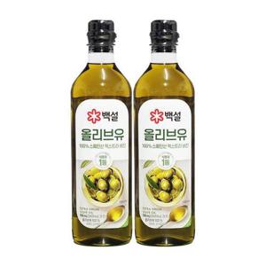 백설 압착 올리브유 900ml x 2개
