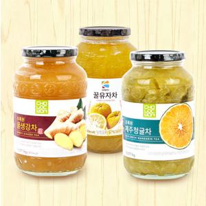 [자연을마시다] 꿀유자/청귤/생강차 각1kg(총3병)