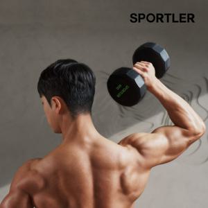 [홈앤단독비밀특가]스포틀러 PEV 12각 덤벨 아령 6kg 웨이트 근력 홈트 운동 기구