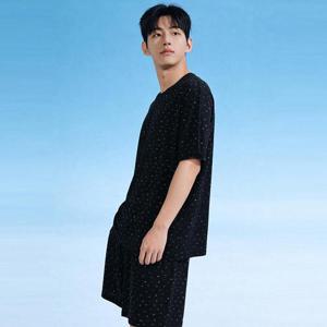 [이너쿠키]쿨 냉감 여름 남자 반팔 잠옷 실내복 홈웨어 세트 NMS6C11