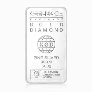 [한국금다이아몬드] 실버바 AG 500g 999.9 은투자 은시세