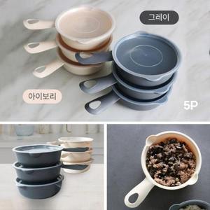 [룽스]쿡앤밥 전자렌지용 뚜껑포함 캠핑그릇 500ml5p세트