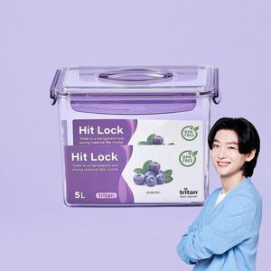 에코센스 히트락 올트라이탄 밀폐용기 대형 핸들형 직사각 5000ml, 1개