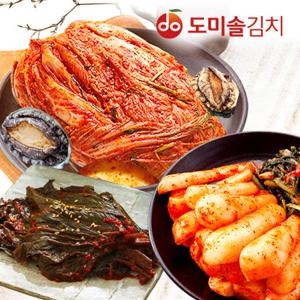 [도미솔/3종 12kg] 포기김치9.5kg+총각김치2kg+깻잎김치500g