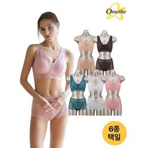 [오모떼]라이크라 텐션업 그레이스 핏 브라팬티 6종세트/택일