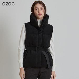 [오조크(OZOC)] 코듀로이 덕다운 패딩 베스트 (택가격: 112000원)