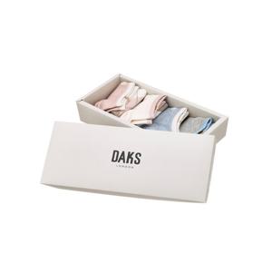 닥스 액세서리 화이트 체크 면혼방 발목양말4종세트 (DCSS6F720WT)