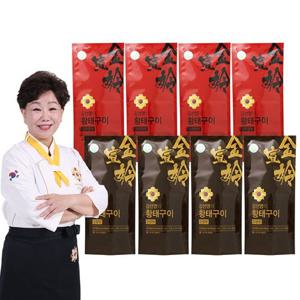 [대한민국 조리기능장 노하우] 김선영의 황태구이 간장맛 200g x 4팩 + 김선영의 황태구이 고추장맛 200g x 4팩