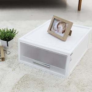 2호 1단 40cm 화인 화이트 스텝 서랍박스/수납박스/오피스용품/플라스틱서랍장/서류정리함/멀티박스