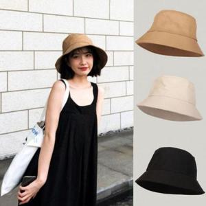 [라일리] Rly 여성 버킷햇 코튼 캠핑 모자 휴양지