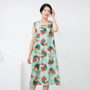 [모슬린]엄마옷 인견 나시 나염원피스 614FGH552 마담/중년여성/빅사이즈/50대/60대