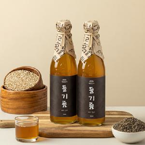 [백년본가] 저온압착 방앗간 통들깨 들기름 350ml x 2병